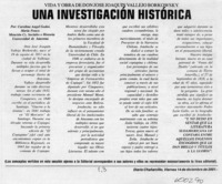 Una investigación histórica  [artículo] Carolina Angel Godoi