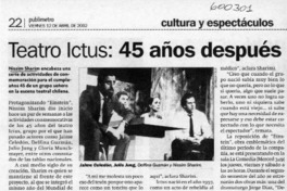 Teatro Ictus, 45 años después  [artículo] X. O.