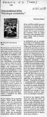 "Psicología económica"  [artículo] Patricia Easton
