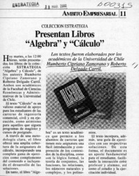 Presentan libros "Álgebra" y "Cálculo"  [artículo]