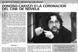 Donoso-Caiozzi o la Coronación del cine de novela  [artículo]