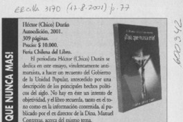 ¡Para que nunca más!  [artículo] Ricardo Bravo
