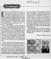 Una luz entre las sombras  [artículo] Hernán Poblete Varas