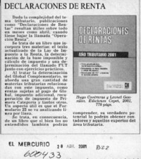 Declaraciones de renta  [artículo]