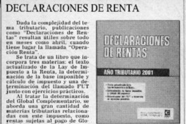 Declaraciones de renta  [artículo]