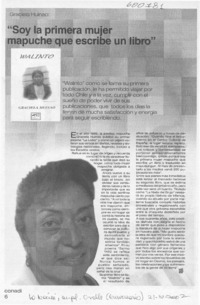 "Soy la primera mujer mapuche que escribe un libro"  [artículo]
