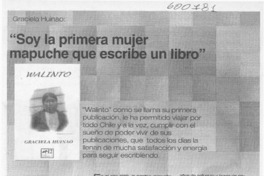 "Soy la primera mujer mapuche que escribe un libro"  [artículo]