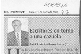 Escritores en torno a una cazuela  [artículo] Patricio de los Reyes Ibarra