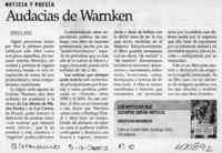 Audacias de Warnken  [artículo] Jéssica Atal