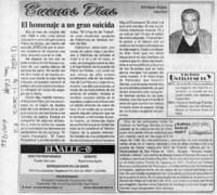 El homenaje a un gran suicida  [artículo] Enrique Volpe