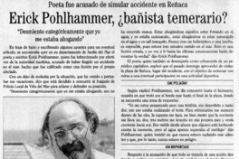 Erick Pohlhammer, ¿bañista temerario?  [artículo]