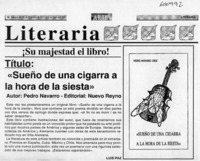 "Sueño de una cigarra a la hora de la siesta"  [artículo] Luis Paz