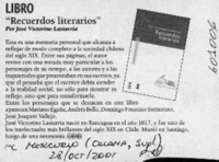 "Recuerdos literarios"  [artículo]