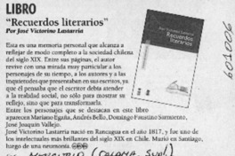 "Recuerdos literarios"  [artículo]