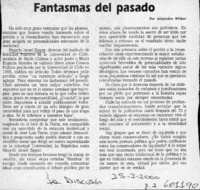 Fantasmas del pasado  [artículo] Alejandro Witker