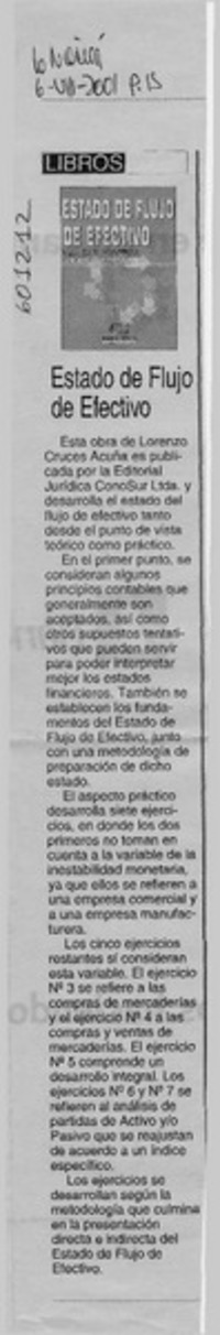 Estado de flujo de efectivo  [artículo]