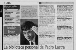 La biblioteca personal de Pedro Lastra  [artículo]