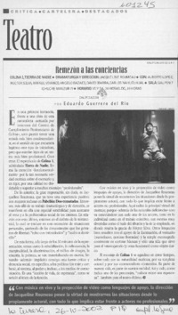 Remezón a las conciencias  [artículo] Eduardo Guerrero del Río