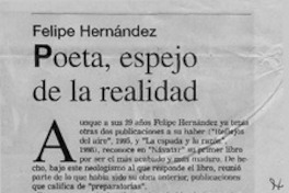 Poeta, espejo de la realidad  [artículo]