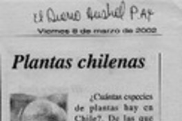 Plantas chilenas  [artículo] Osvaldo Martínez M.