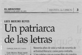 Un patriarca de las letras  [artículo] Hernán Poblete Varas