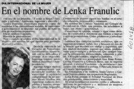 En el nombre de Lenka Franulic  [artículo] Enrique Ramírez Capello