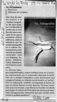Yo, fotografía  [artículo] Rita Cox