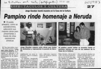 Pampino rinde homenaje a Neruda
