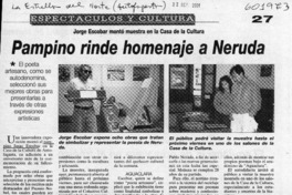 Pampino rinde homenaje a Neruda