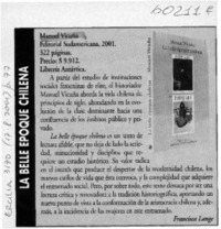 La belle époque chilena  [artículo] Francisca Lange