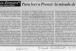 Para leer a Proust, la mirada de Alone  [artículo] Jorge Arturo Flores