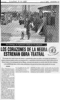 Los corazones de la negra estrenan obra teatral  [artículo]