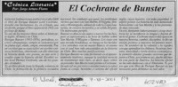 El Cochrane de Bunster  [artículo] Jorge Arturo Flores