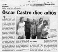 Oscar Castro dice adiós