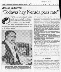 "Todavía hay Neruda para rato"  [artículo]