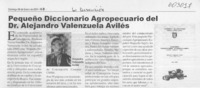 Pequeño Diccionario Agropecuario del Dr. Alejandro Valenzuela Avilés