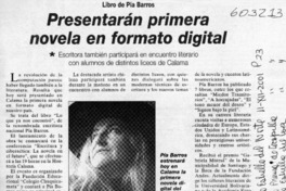 Presentarán primera novela en formato digital