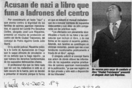 Acusan de nazi a libro que funa a ladrones del centro  [artículo]