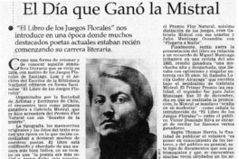 El día que ganó la Mistral  [artículo]