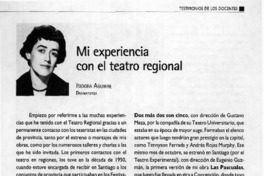 Mi experiencia con el teatro regional