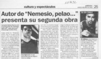Autor de "Nemesio, pelao" presenta su segunda obra  [artículo] X. O.