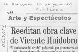 Reeditan obra clave de Vicente Huidobro