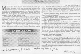 Sucesos  [artículo] Juan Gabriel Araya G.