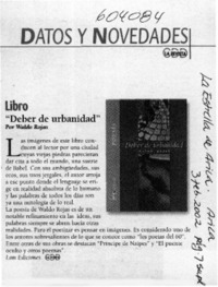 "Deber de urbanidad"  [artículo]