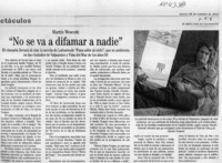 "No se va a difamar a nadie"  [artículo]