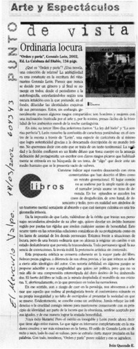 Ordinaria locura  [artículo] Iván Quezada E.