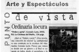 Ordinaria locura  [artículo] Iván Quezada E.