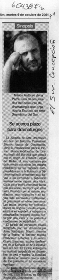 Se acerca plazo para dramaturgos  [artículo]