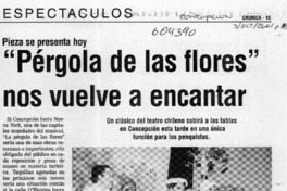 "Pérgola de las flores" nos vuelve a encantar  [artículo]