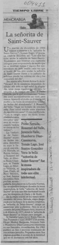 La señorita de Saint-Sauver  [artículo] Filebo